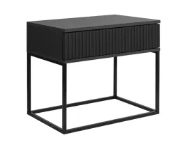 antracyt-szafka-nocna-ryflowany-front-szuflady-60-cm-stelaz-metalowy-loft