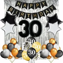 zestaw-balonow-balony-na-30-urodziny-kurtyna-srebrny-dekoracje-scianka