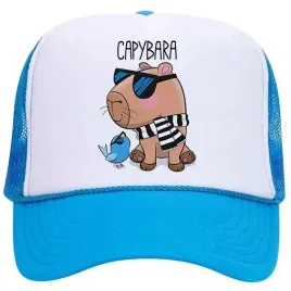 czapka-z-daszkiem-trucker-niebieska-na-lato-youth-girly-vibe-capybara-cute