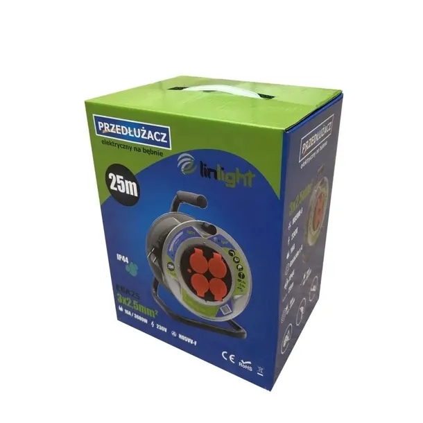 przedluzacz-bebnowy-linlight-3x25-25m-kolor-czarny