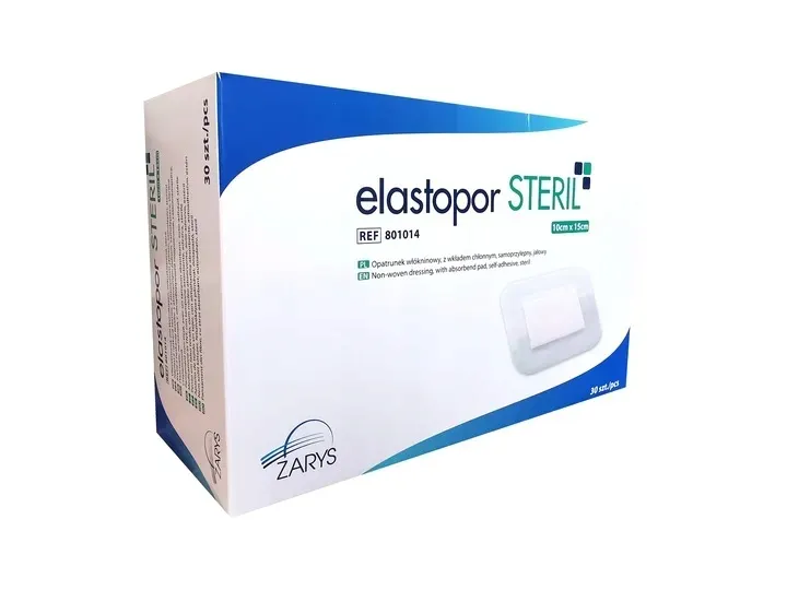 Opatrunek Jałowy Elastopor STERIL 15x10 cm ZARYS Plaster Przylepiec 30 szt.