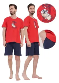 pizama-meska-bawelniana-vienetta-2xl-krotki-rekaw-i-spodnie-luzna-wygodna