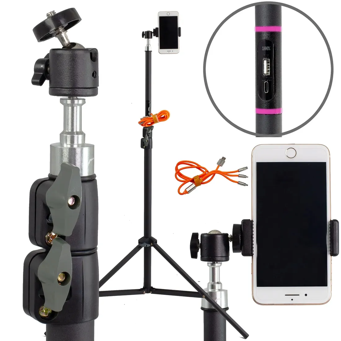 statyw-ladowarka-usb-uchwyt-na-telefon-stan-nowy