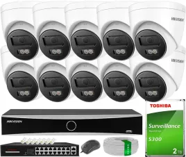monitoring-hikvision-10-kamer-ip-6mpx-smart-hybrid-light-zewnetrzny-hdd-2tb
