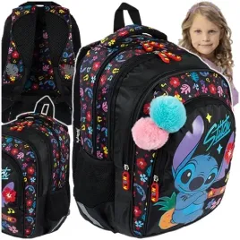 plecak-szkolny-wodoodporny-4-komorowy-st-majewski-stitch-aloha-czarny