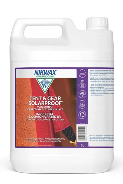 Impregnat do namiotów Nikwax Tent and Gear SolarProof 5 L koncentrat
