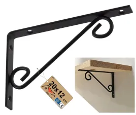 wspornik-dekoracyjny-ozdobny-pod-polke-podporka-uchwyt-kuty-czarny-20x12-cm