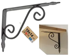 ozdobny-wspornik-pod-polke-metalowy-szary-mlotkowy-kuty-do-polki-19x14-cm