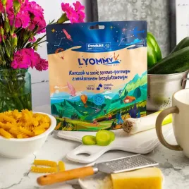 liofilizat-lyommy-kurczak-w-sosie-serowo-porowym-z-makaronem-bezglutenowym