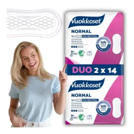 podpaski-bez-skrzydelek-normal-duopack-2x14-sztuk-vuokkoset-white