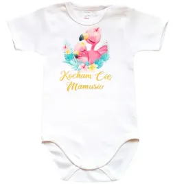 body-krotki-rekaw-napis-nadruk-mama-flamingi-rozowe-r-74-klekle