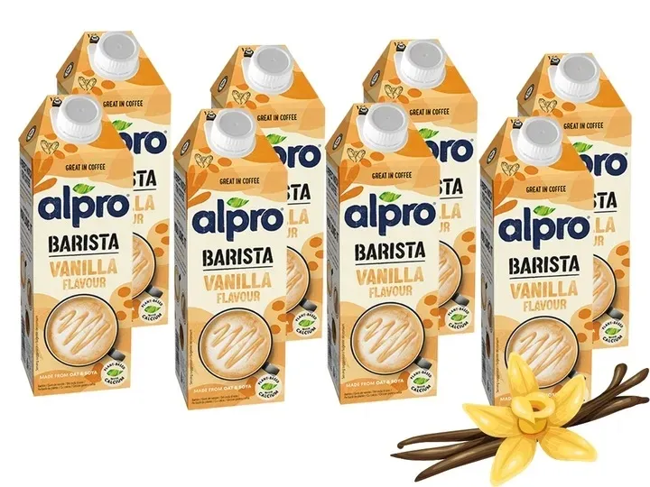 ALPRO BARISTA NAPÓJ OWSIANO-SOJOWY O SMAKU WANILIOWYM 8x750ml