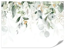 fototapeta-do-salonu-sypialni-akwarelowe-liscie-eukaliptus-natura-450x300