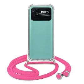 etui-do-xiaomi-poco-c40-antishock-transparentne-sznurek-malinowy-crossbody