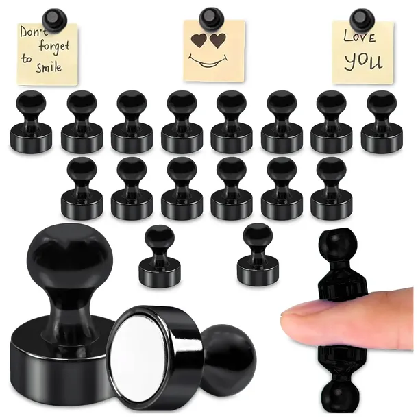 16SZT MAGNES NEODYMOWY NA LODÓWKĘ TABLICĘ DO SZKOŁY BIUROWE PINEZKA 12x16mm