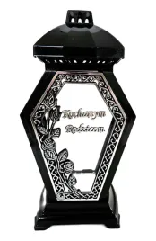 znicz-lampion-glamour-czarny-ramka-srebrna-roza-38cm-kochanym-rodzicom