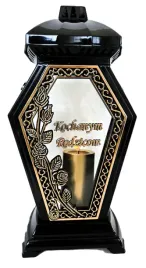 znicz-lampion-glamour-czarny-ramka-zlota-roza-38cm-kochanym-rodzicom