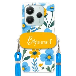 etui-do-xiaomi-redmi-note-14-5g-kwiaty-yourself-uchwyt-sznurek-niebieski