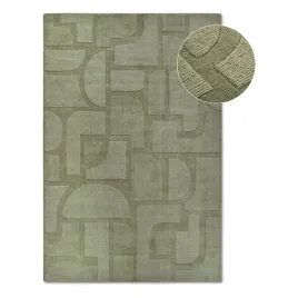 dywan-welniany-do-salonu-80x150cm-zielony-nowoczesny-wzor-3d