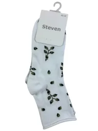 skarpety-bawelniane-damskie-steven-wzor-zielone-listkii-rozm-35-37