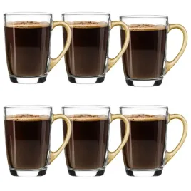 szklanki-ze-zlotym-uchem-300-ml-do-herbaty-kawy-latte-macchiato-zestaw-6szt