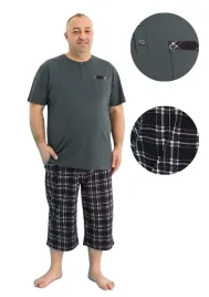 pizama-meska-bawelniana-2xl-z-krotkim-rekawem-spodnie-3-4-komfortowa-mila