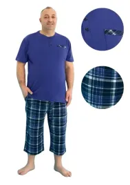 pizama-meska-bawelniana-3xl-z-krotkim-rekawem-spodnie-3-4-komfortowa-mila