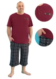 pizama-meska-bawelniana-4xl-z-krotkim-rekawem-spodnie-3-4-komfortowa-mila