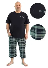 pizama-meska-bawelniana-3xl-z-krotkim-rekawem-spodnie-3-4-komfortowa-mila