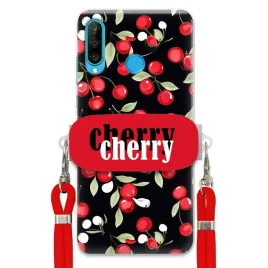 etui-do-huawei-p30-lite-sznurek-red-uchwyt-cherry-cherry-urocze-classy