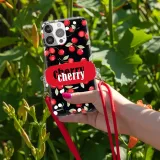 etui-do-iphone-13-pro-czerwony-sznurek-uchwyt-cherry-cherry-urocze-classy-stan-nowy