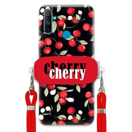 etui-do-realme-c3-czerwony-sznurek-uchwyt-cherry-cherry-urocze-kobiece
