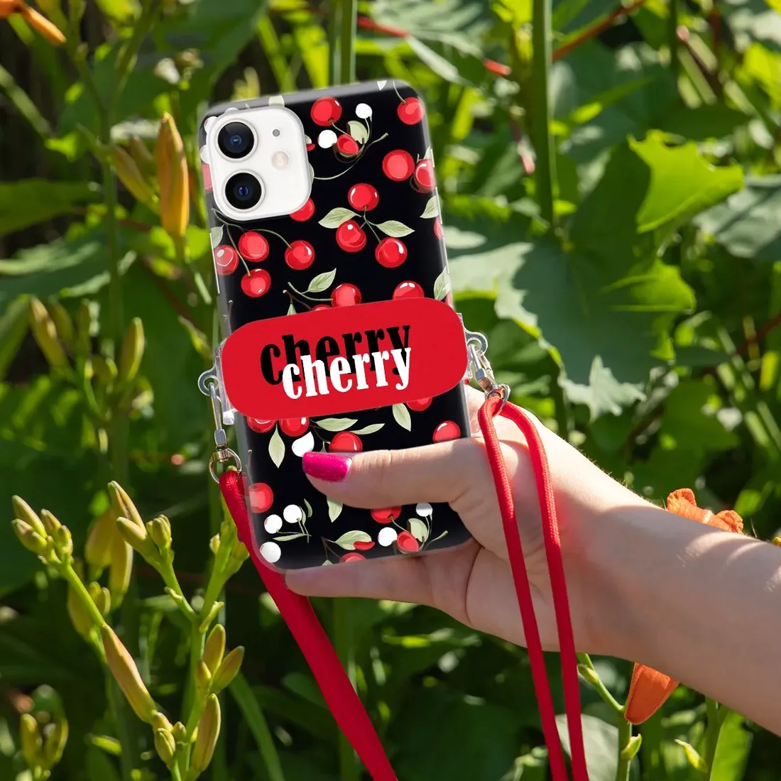 etui-do-iphone-12-mini-sznurek-red-uchwyt-cherry-cherry-urocze-classy