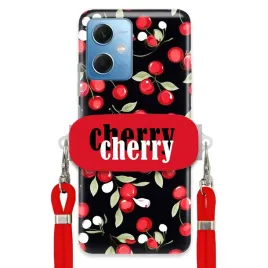 etui-do-xiaomi-poco-x5-sznurek-red-uchwyt-cherry-cherry-urocze-classy