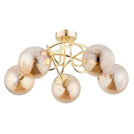 lampa-sufitowa-zlota-szklane-bursztynowe-kule-do-salonu-5-pkt-alfa