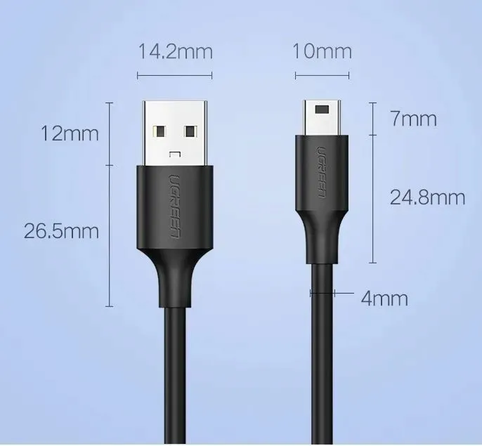 kabel-przewod-usb-do-mini-usb-ugreen-0-5m-czarny