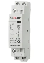 stycznik-modulowy-25-11-230v-20a-25a-1p-1no-1nc-adelid-sm2-25-11-230v