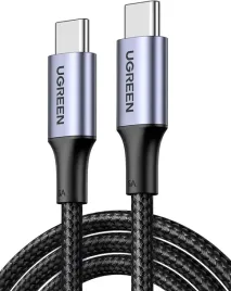 kabel-przewod-usb-c-oplot-ugreen-100w-5a-0-5m-czar
