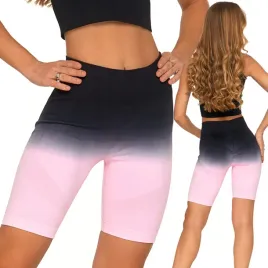 moraj-rdl2400-001-grafitowy-rozowy-kolarki-krotkie-wysoki-stan-s-legginsy