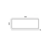ramka-do-panelu-led-600x300-bellight-klik-biala-stan-nowy