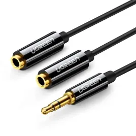rozdzielacz-audio-aux-kabel-jack-35-mm-ugreen-av123-25cm-oplot-czarny