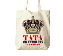 prezent-dla-taty-torba-bawelniana-na-zakupy-krol-tata-dzien-taty-ojca