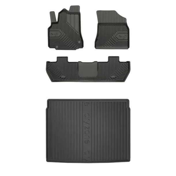 Gumowy zestaw dywaniki i mata Citroen Berlingo II 2008-2018 Multispace, tyl