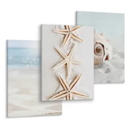 zestaw-3-obrazow-do-sypialni-plaza-morze-ocean-muszle-pejzaz-30x40