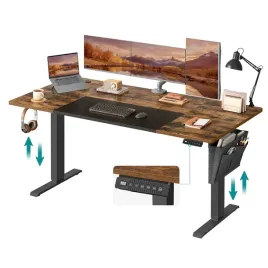 biurko-regulowane-elektrycznie-70-160-cm-regulacja-wysokosci-kieszen-braz