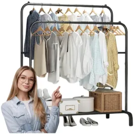 stojak-na-ubrania-buty-podwojny-wieszak-metalowy-loft-czarny-z-polka-szafa