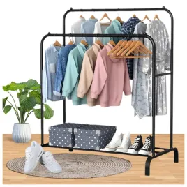 stojak-na-ubrania-buty-podwojny-wieszak-metalowy-loft-czarny-z-polka-145cm
