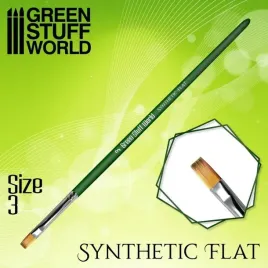 green-series-flat-synthetic-brush-size-3-pedzelek