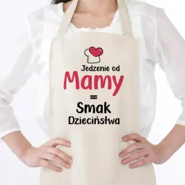 fartuch-damski-bezowy-prezent-dla-mamy-jedzenie-od-mamy-smak-dziecinstwa