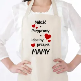 fartuch-kuhenny-damski-bezowy-prezent-na-dzien-mamy-idealny-przepis-mamy